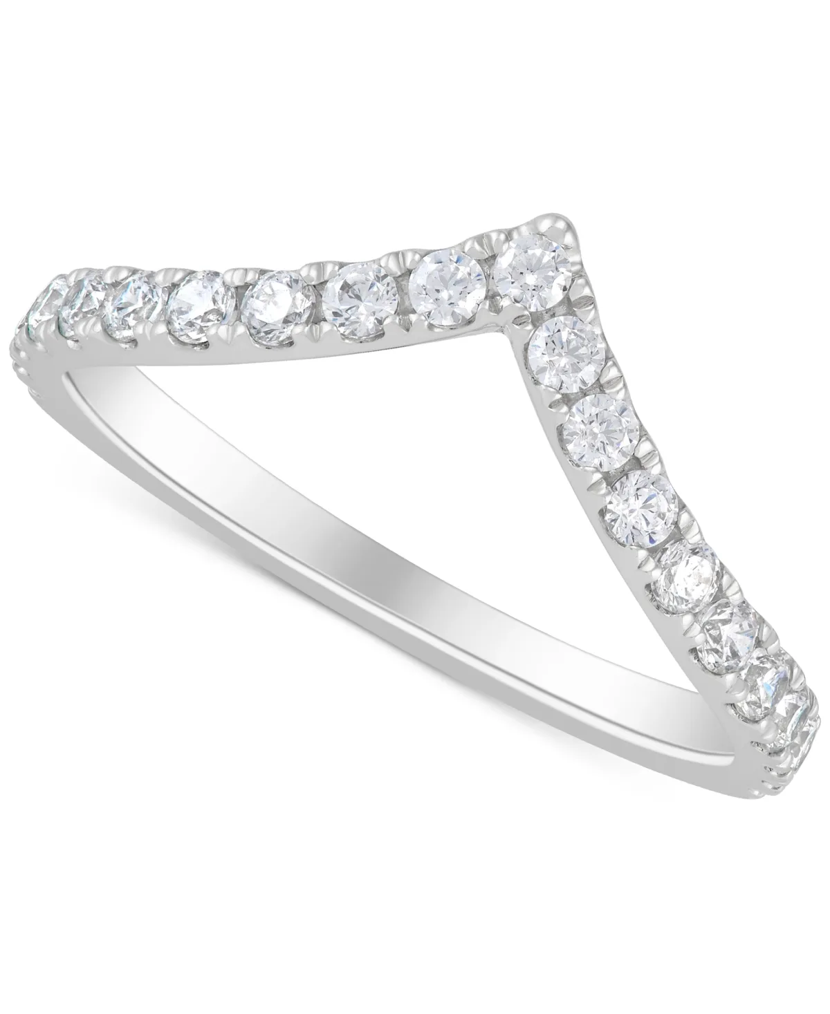 Grown with Love Igi Certified Lab Grown Chevron Band (1/2 ct. t.w.) in 14k White or Yellow Gold