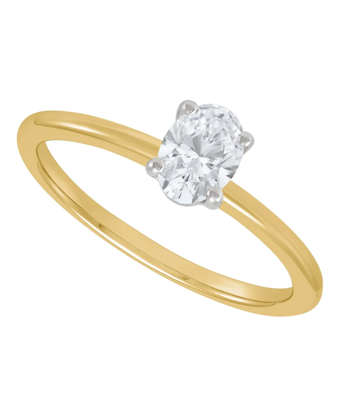 Grown with Love Igi Certified Lab Grown Diamond Solitaire Engagement Ring (1/2 ct. t.w.) in 14k White Gold by Macy's