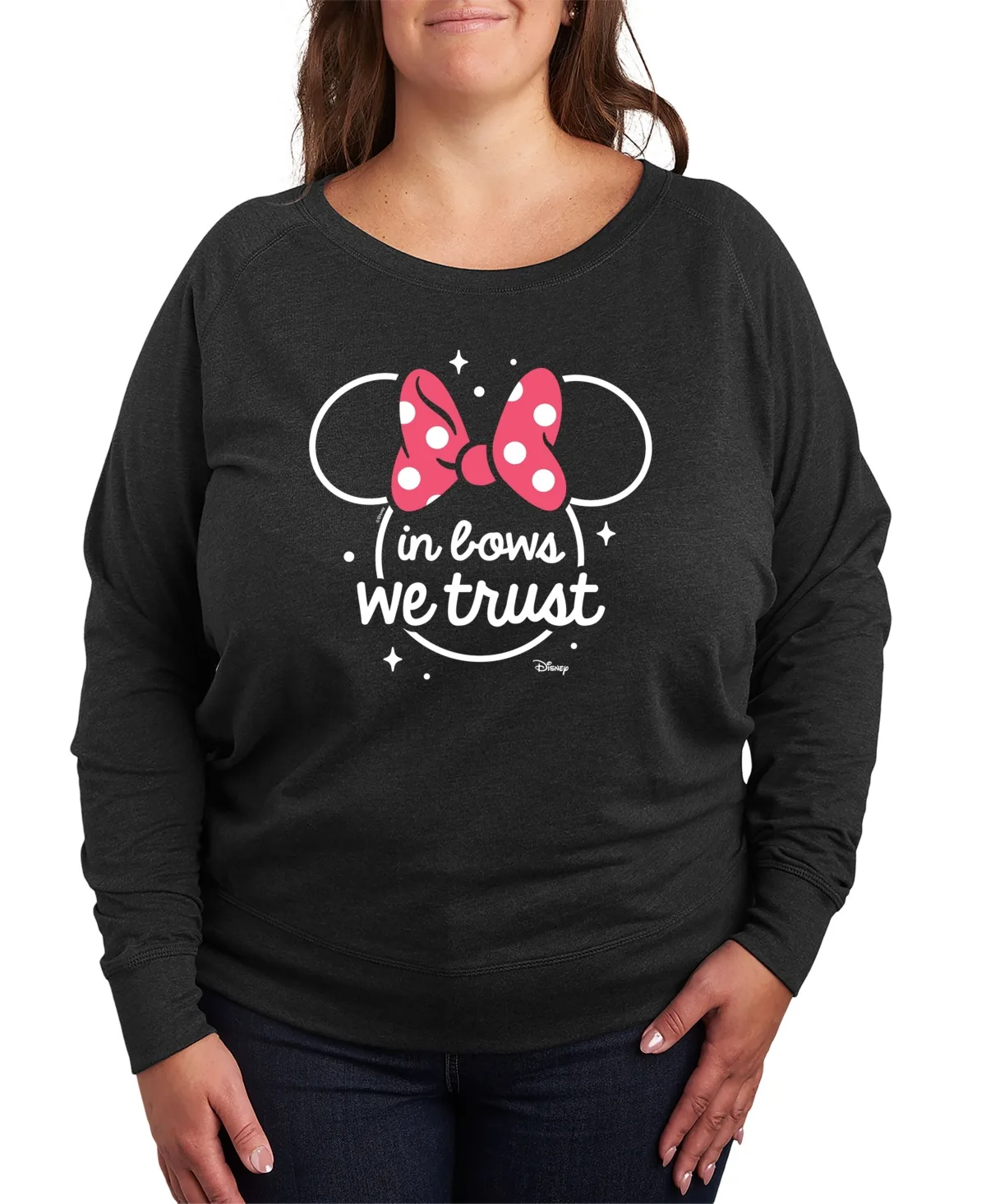 Disney Minnie Mouse in Bows We Trust Graphic Pullover T-Shirt by Hybrid Apparel