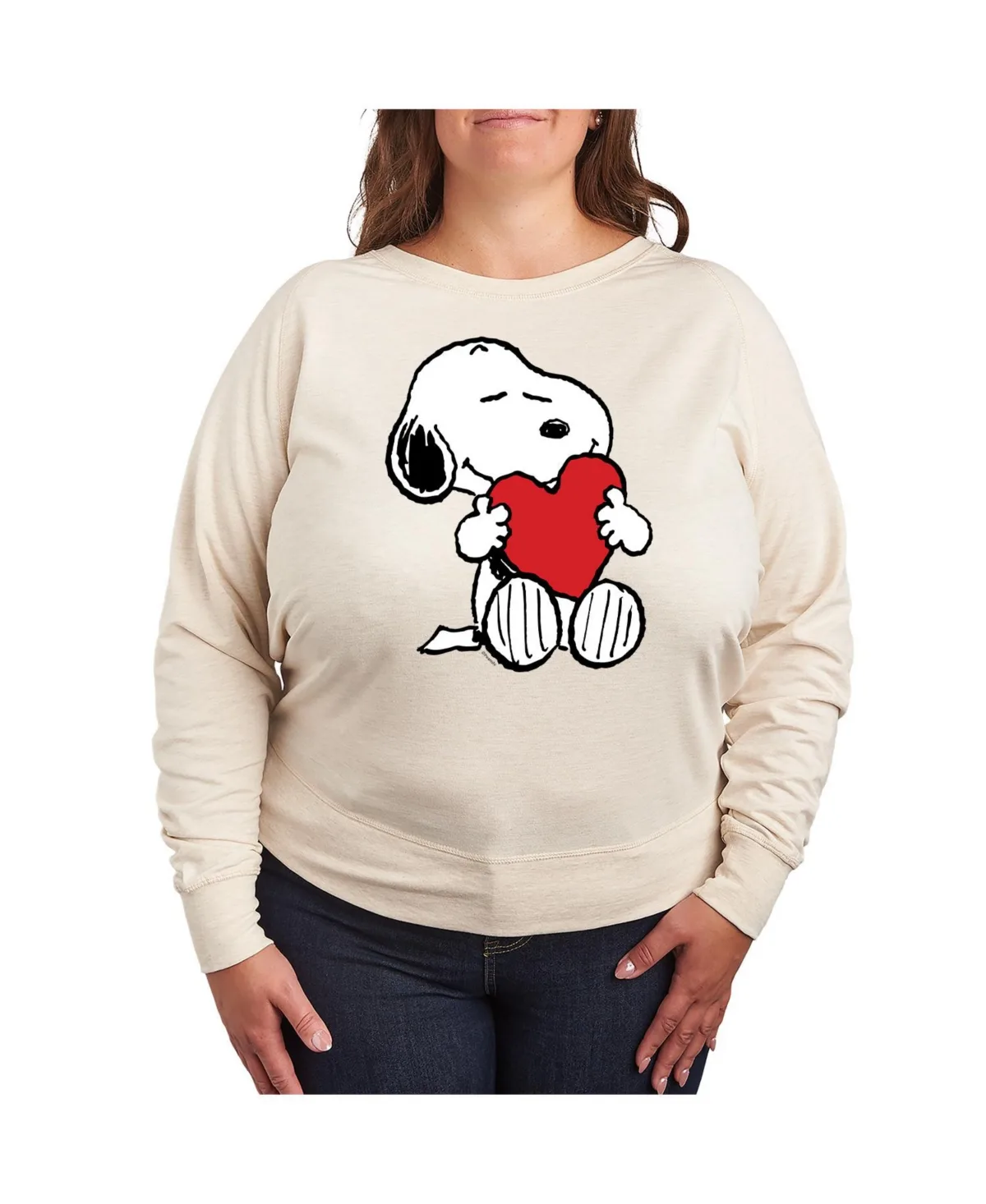 Peanuts Heart Graphic Pullover T-Shirt by Hybrid Apparel
