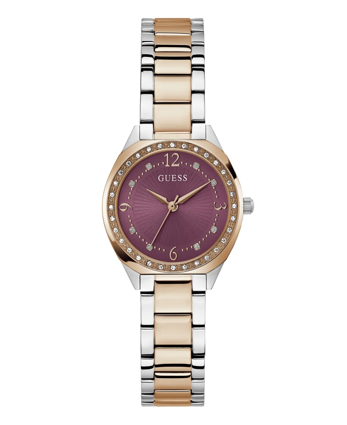 Analog Two Tone Steel Watch 30mm by Guess