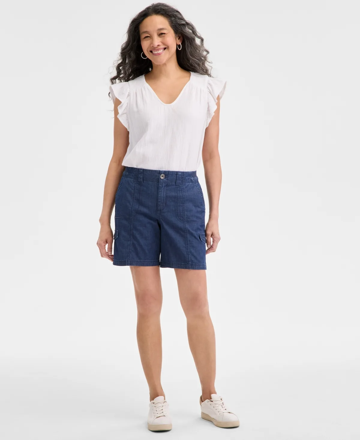 Mid-Rise Comfort-Waist Cargo Shorts by Style & Co