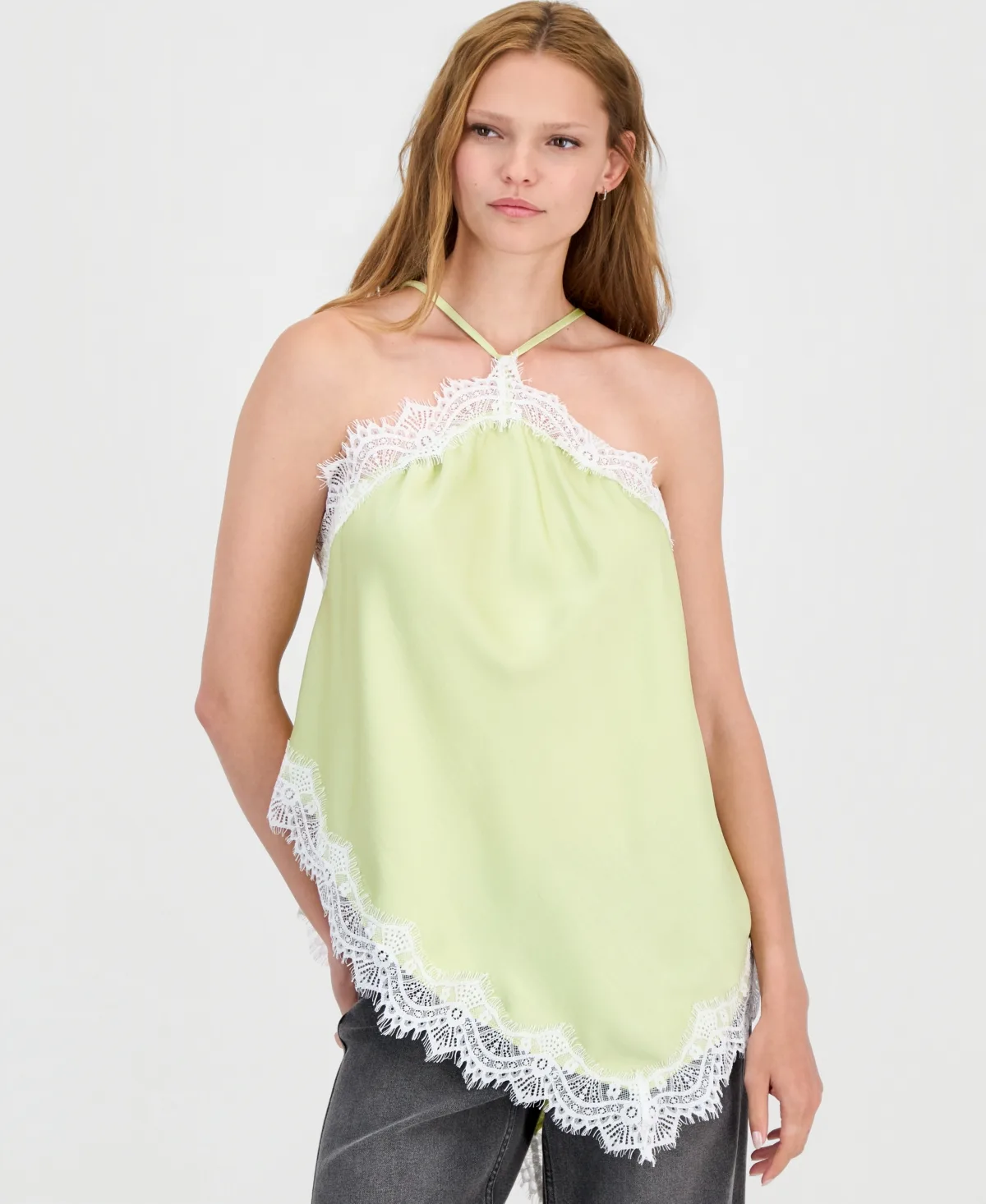 Asymmetrical Satin Top by Bar Iii