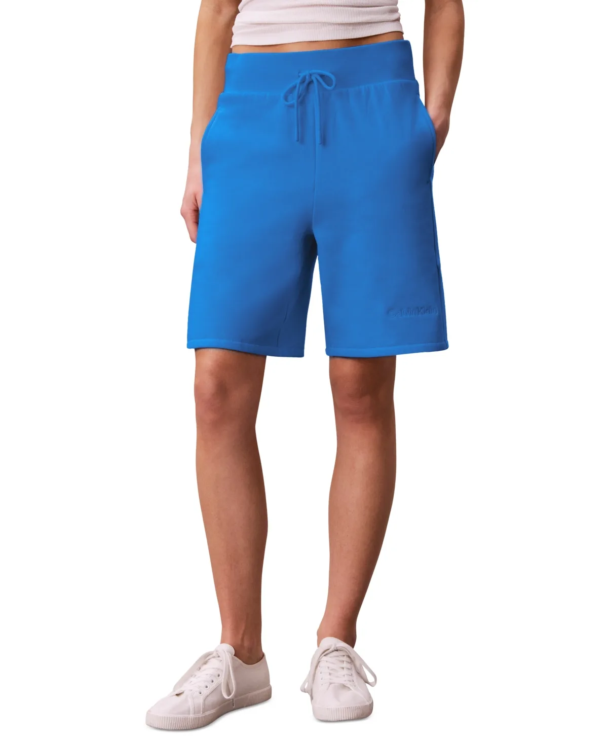 Fleece Mid Rise Shorts by Calvin Klein Performance