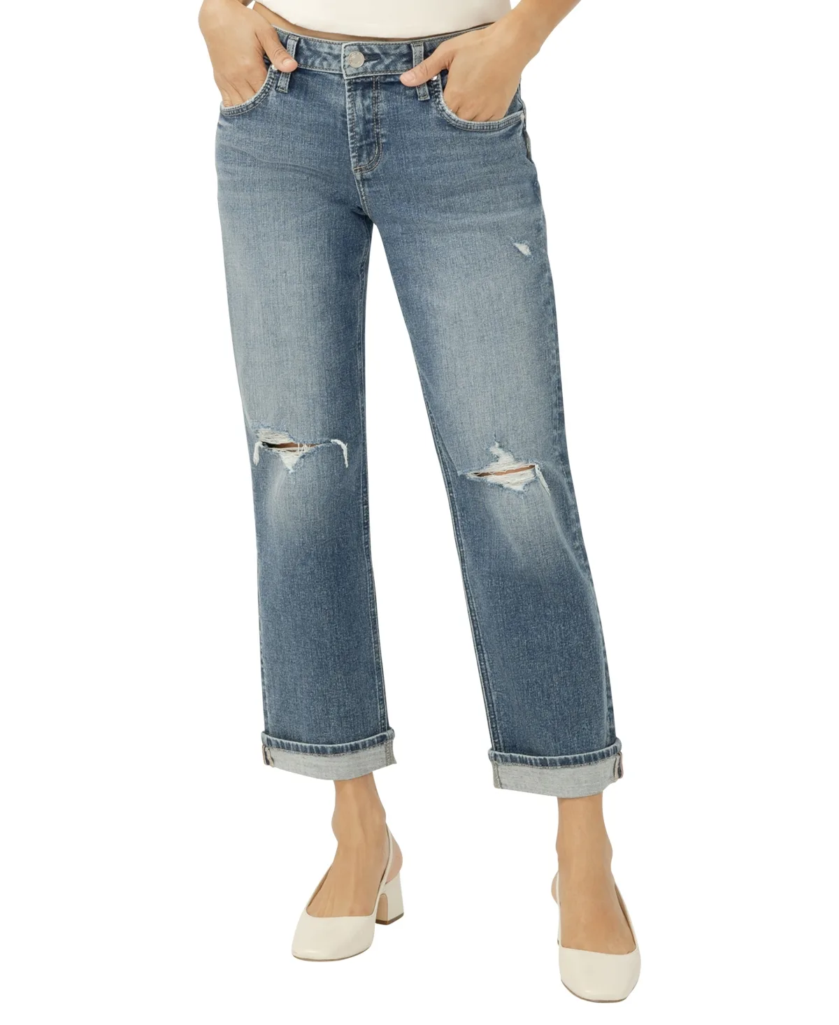Chelsea Mid-Rise Straight-Leg Jeans