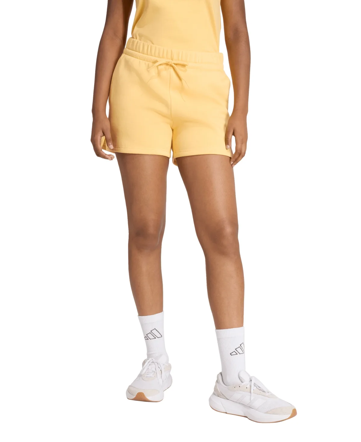 Essentials Small Logo Fleece Shorts by Adidas