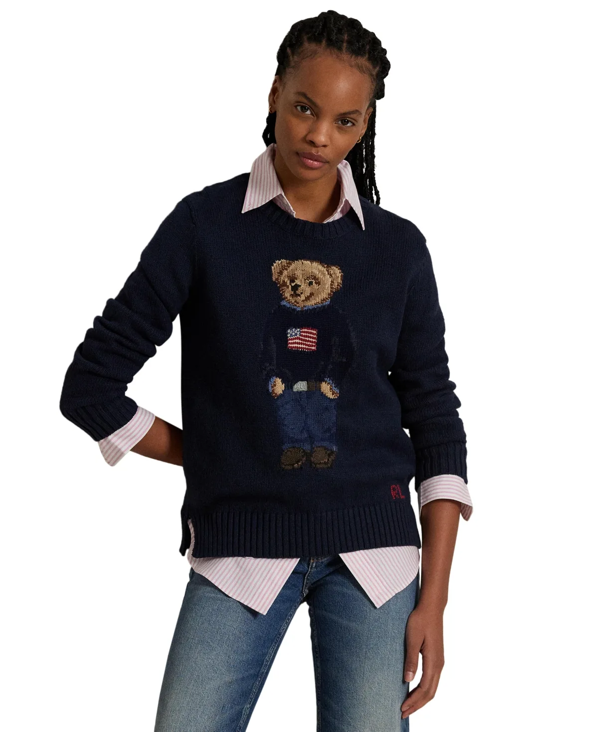 Polo Bear Linen-Cotton Crewneck Sweater by Polo Ralph Lauren