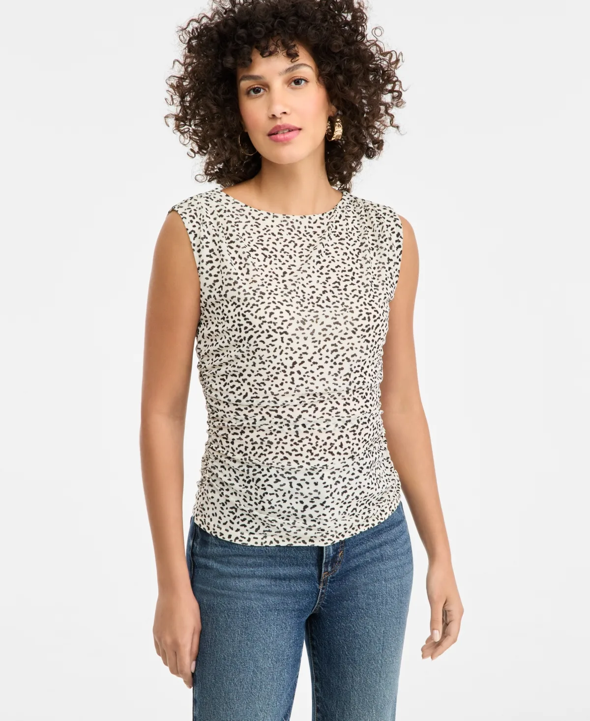 Printed Mesh Sleeveless Top by I.n.c. International Concepts