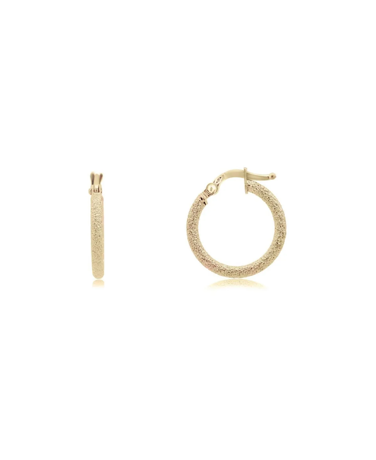 Mini Mesh Gold Hoop Earrings 14K Yellow Gold by The Lovery