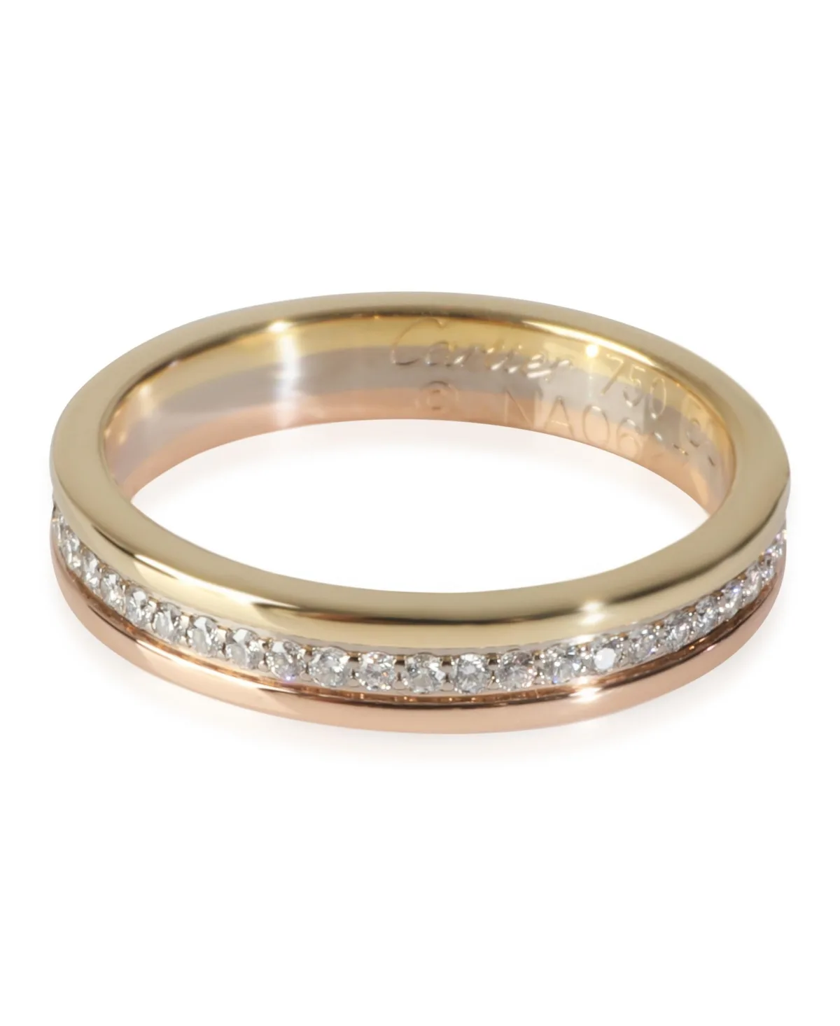 3-Tone Gold Diamond Vendome Louis Cartier Band by Pre-owned Cartier