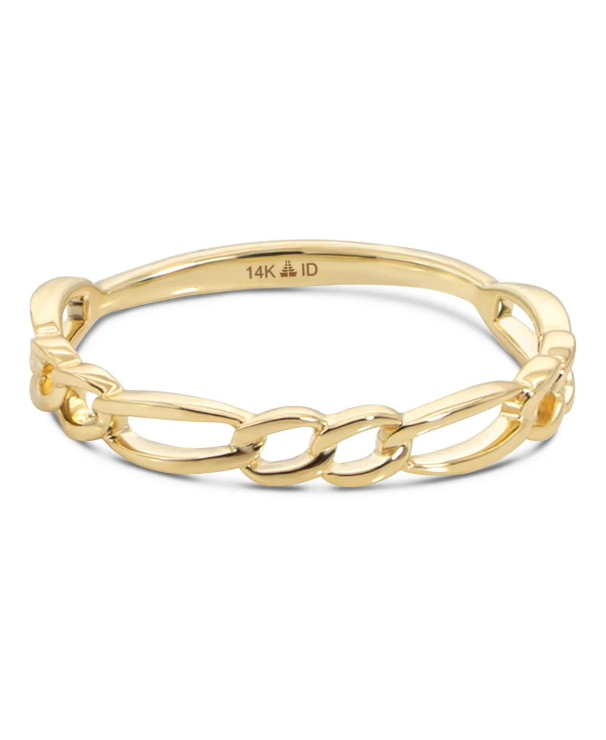 Figaro Link Ring in 14K Gold, Approx. 1.3 Grams by Devata