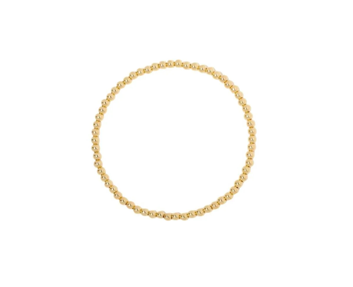 Filled Classic Bead Bracelet - 3mm by Little Sky Stone
