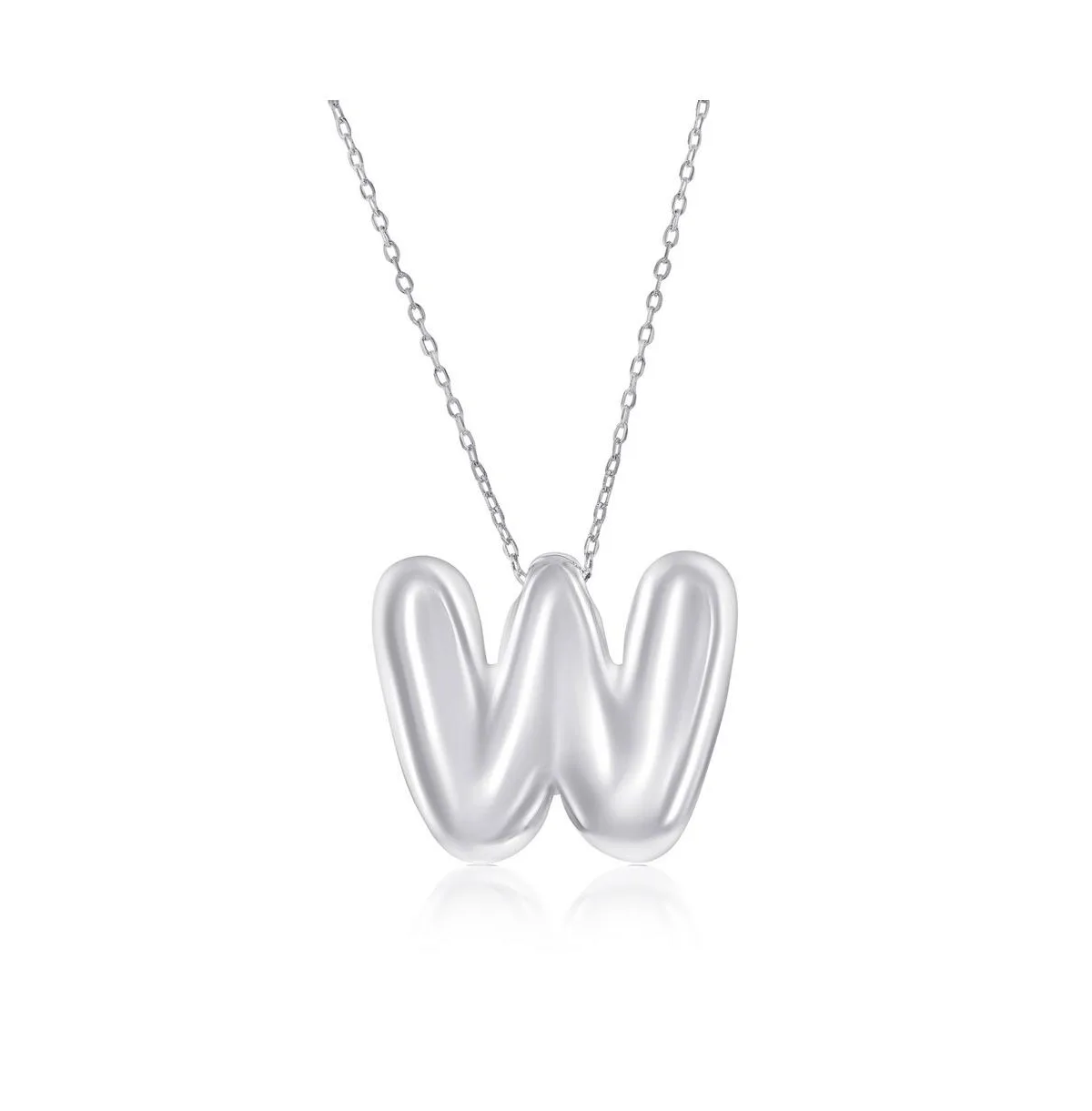 Sterling Silver, Bubble Initial Necklace by Simona