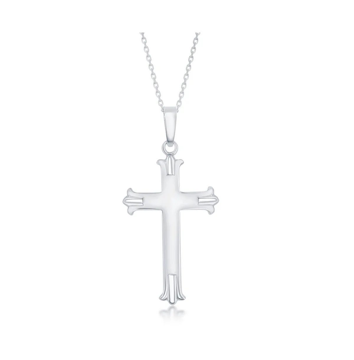 Sterling Silver Designed Cross Necklace by Simona