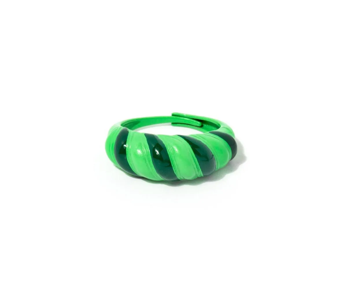 Enamel Croissant Ring by Little Sky Stone