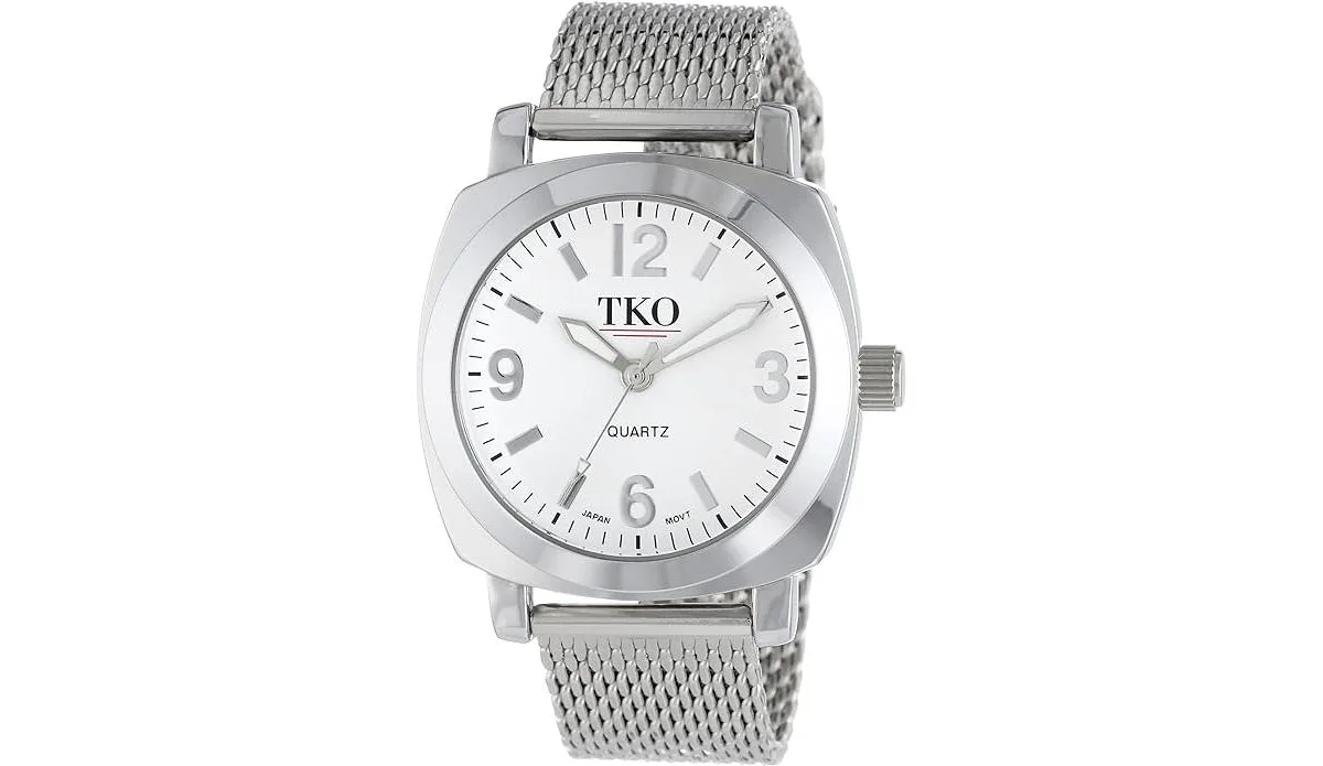 Milano Boyfriend Watch with Silver-Tone Mesh Bracelet by Tko