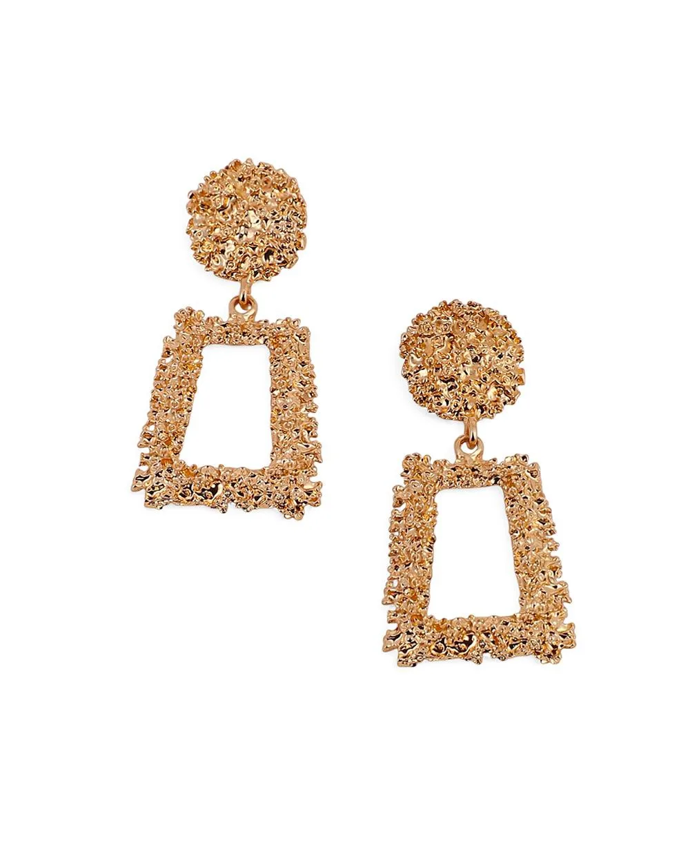 The Corroded-Quad Drop Earrings - California