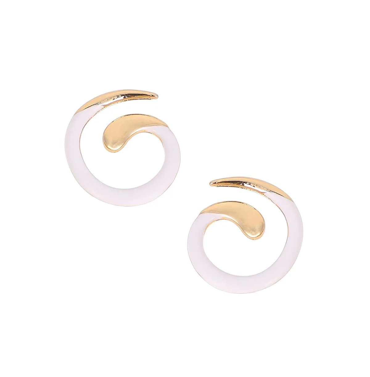 The Enamel-Spirale Stud Earrings - California by Sohi