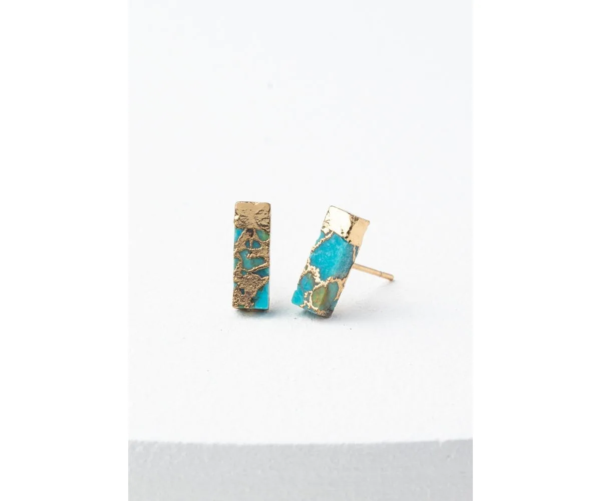 Brayden Turquoise Studs Earrings by Starfish Project
