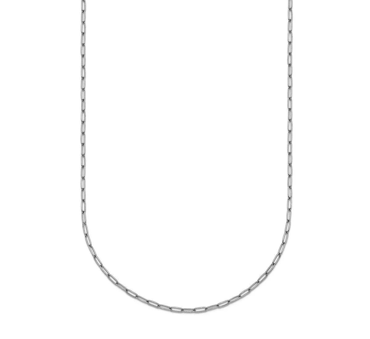 Solid 950 Platinum 1.4mm Thin Paperclip Chain Necklace 16-24 Inch by Curata Jewelry