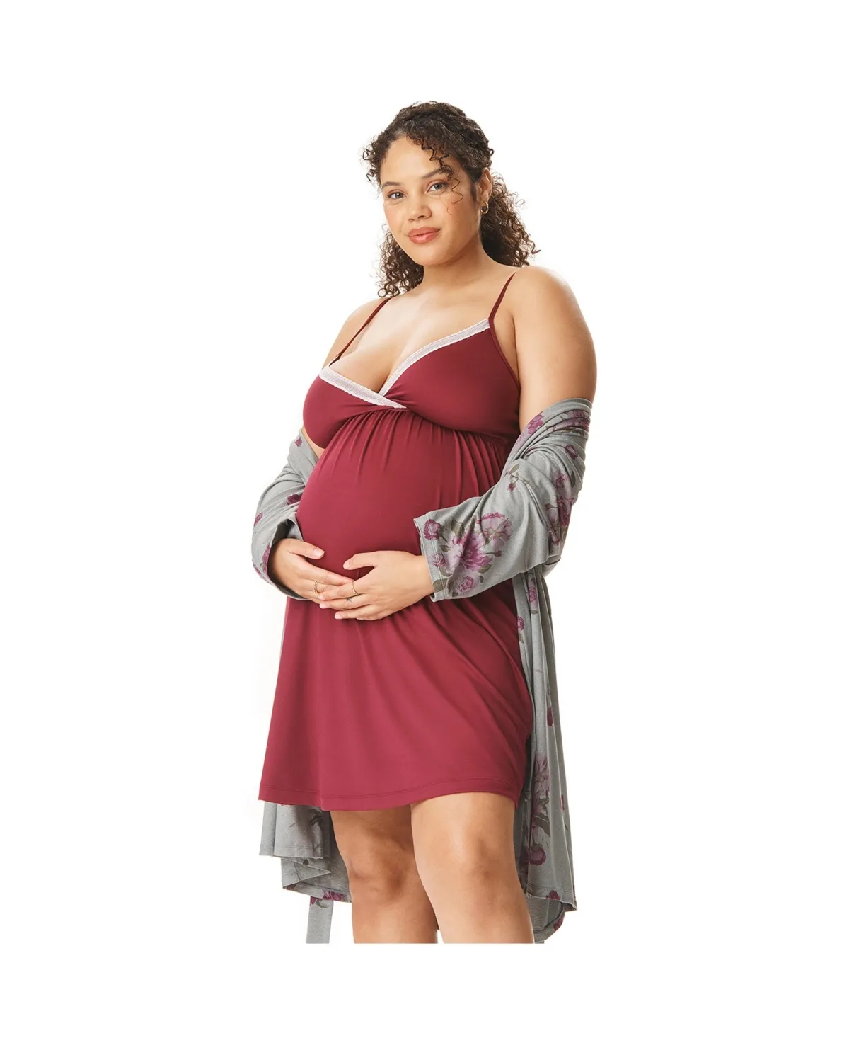 Maternity Robe and Nursing Chemise Sleep Set