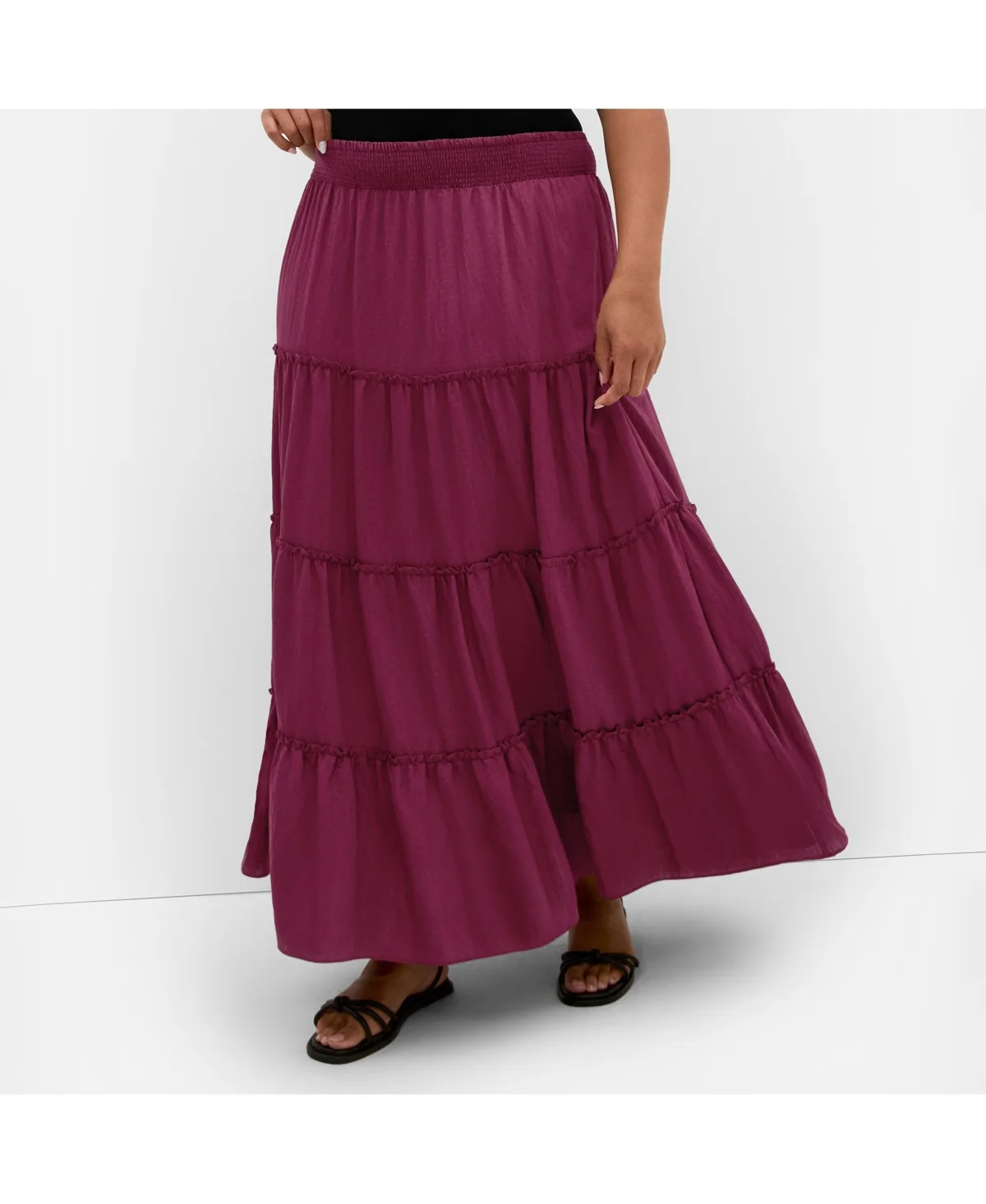 Boho Tiered Maxi Skirt