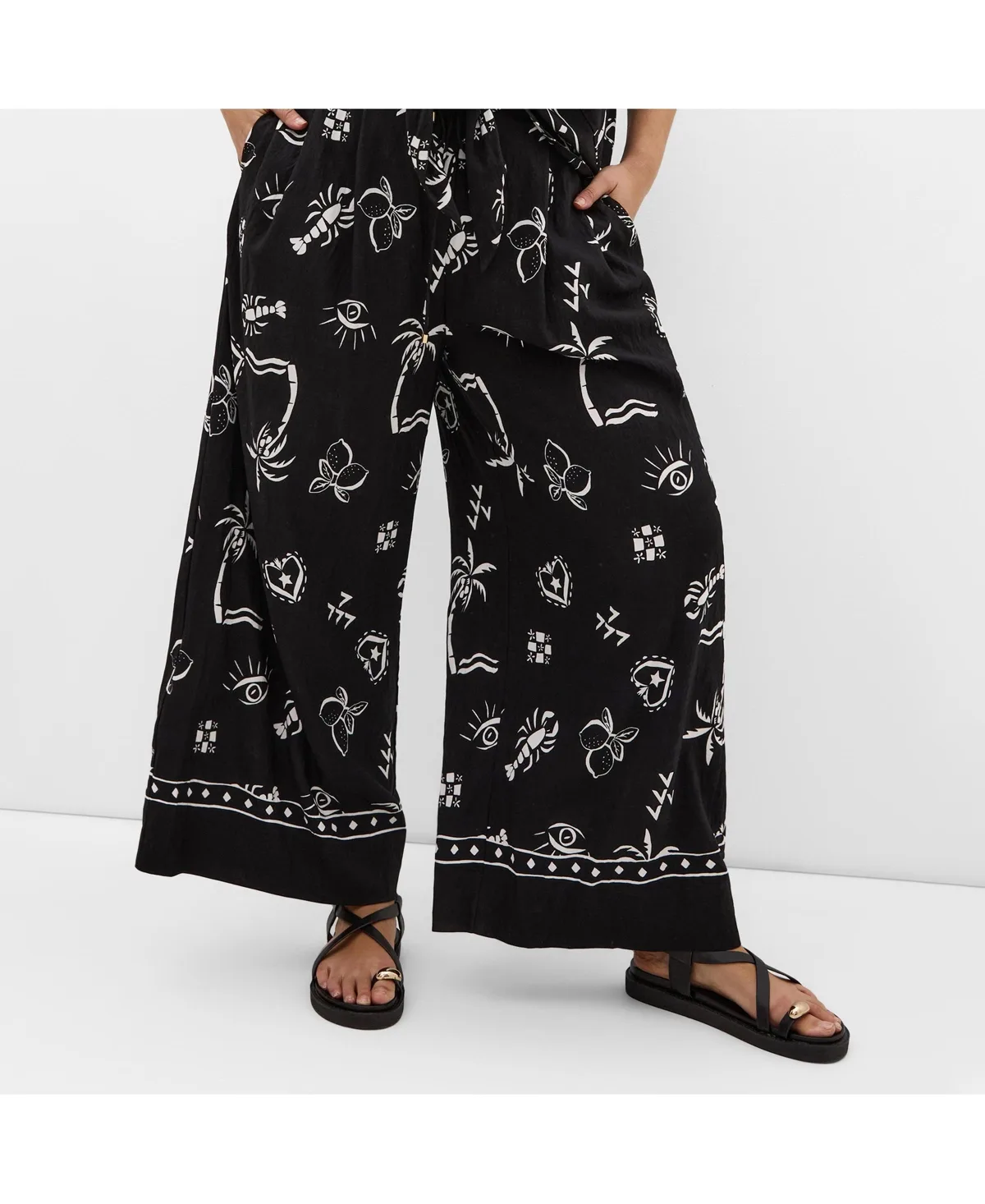 Resort Border Print Pant by City Chic