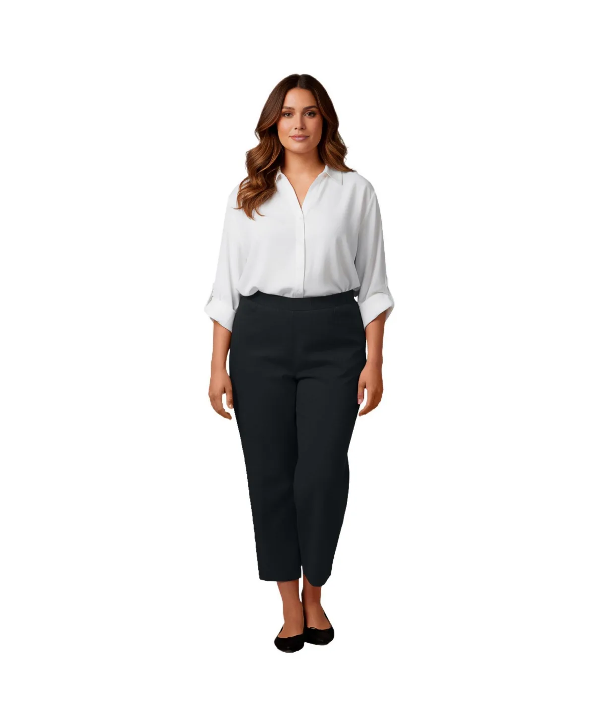 Super-Stretch Straight Ankle Pull-On Pant by Avenue
