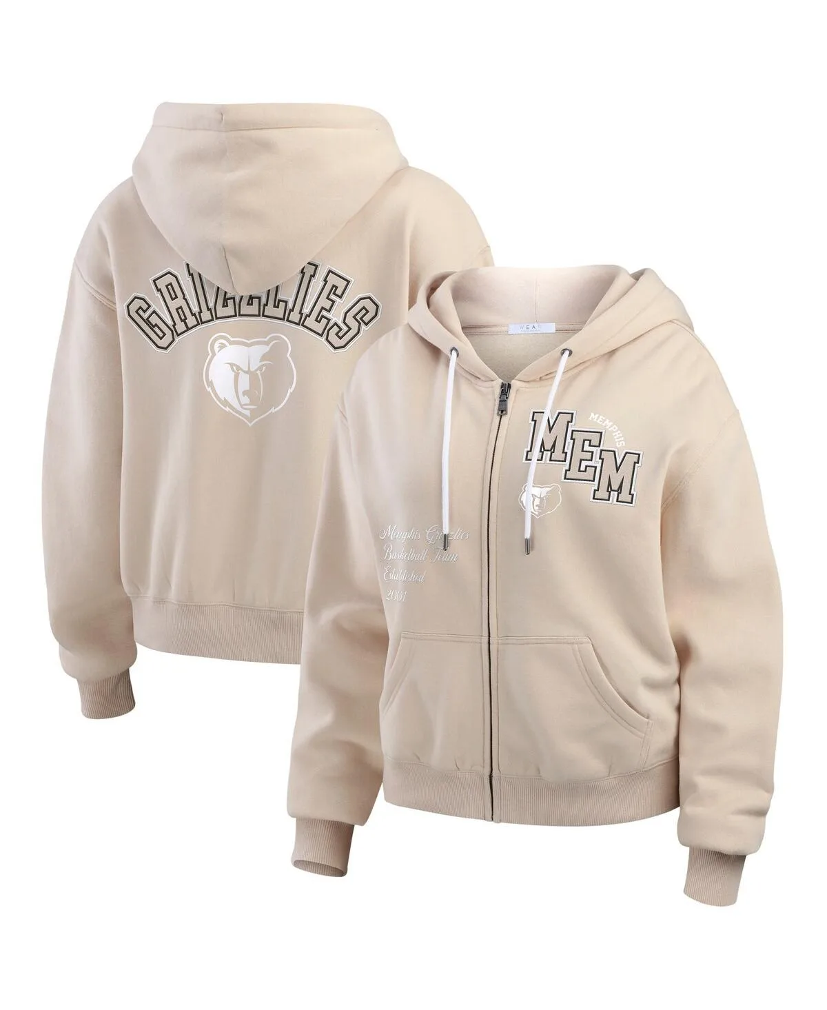 Memphis Grizzlies Tonal Felt Patch Full-Zip Hoodie by Wear By Erin Andrews