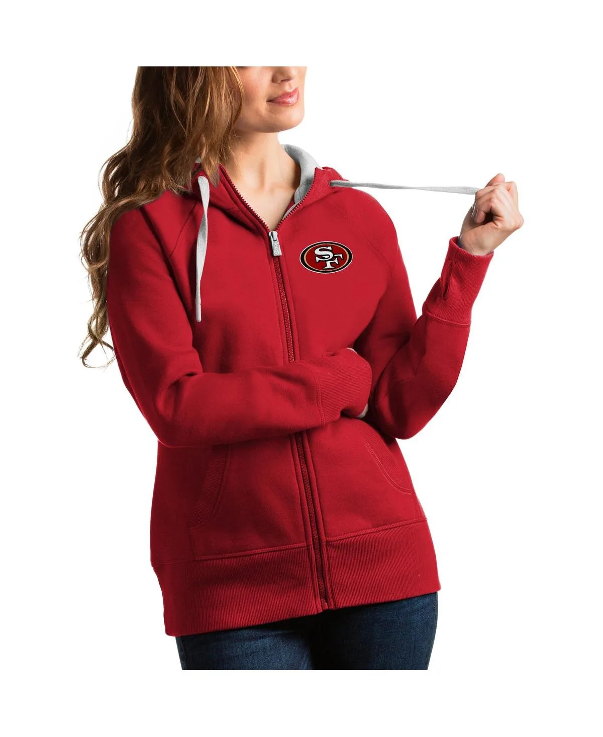 San Francisco 49ers Victory Full-Zip Hoodie by Antigua