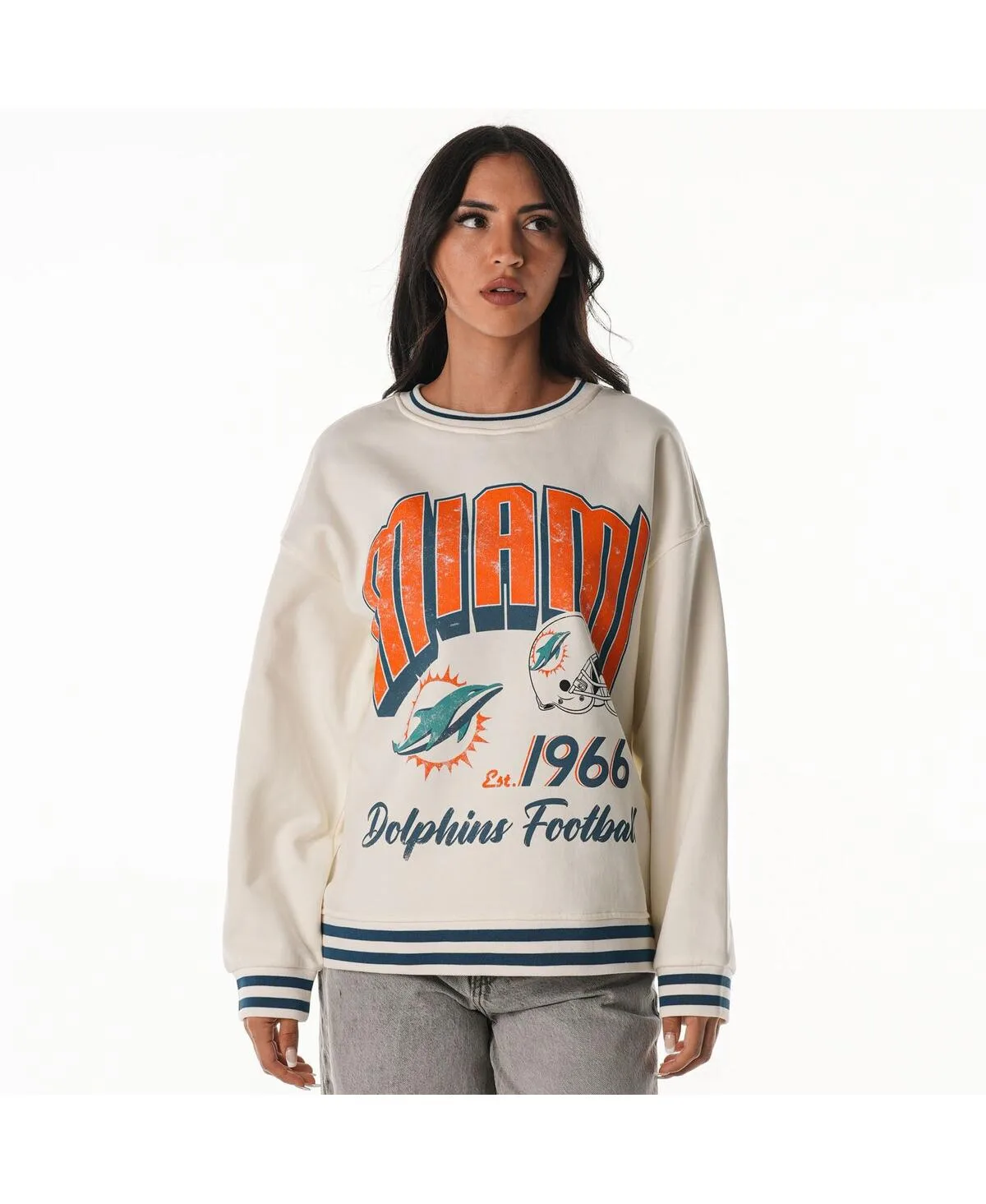 Miami Dolphins Oversized Vintage French Terry Sweatshirt