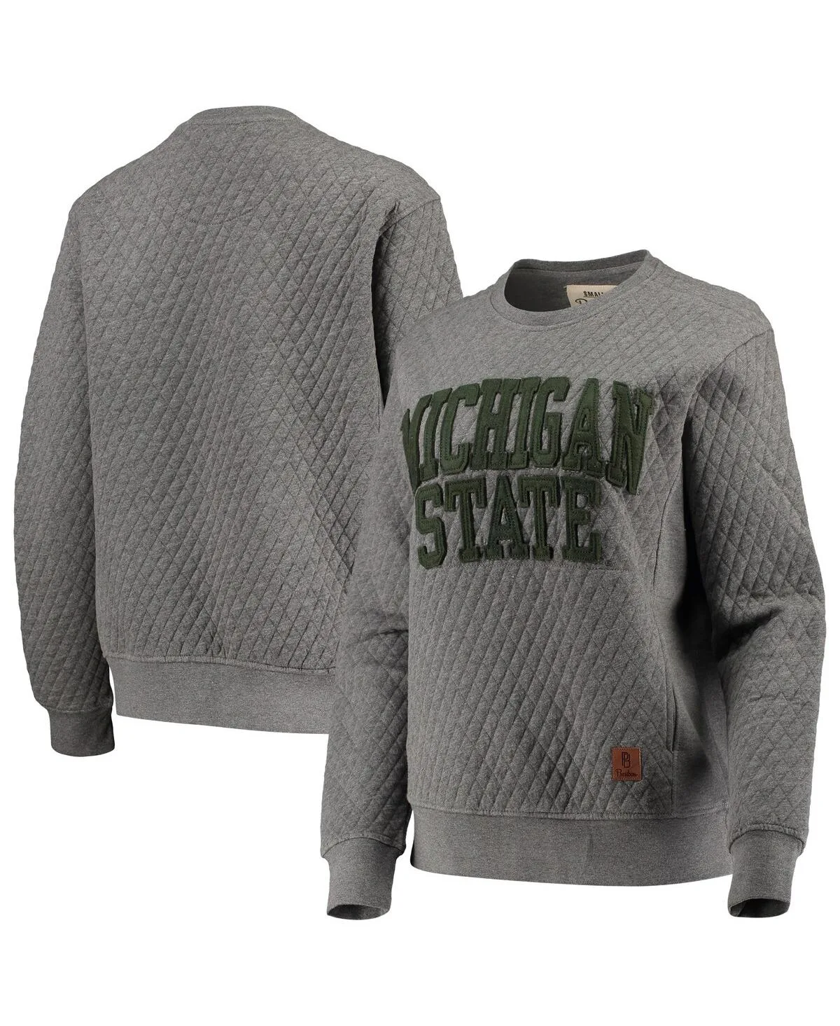 Michigan State Spartans Moose Quilted Pullover Sweatshirt by Pressbox