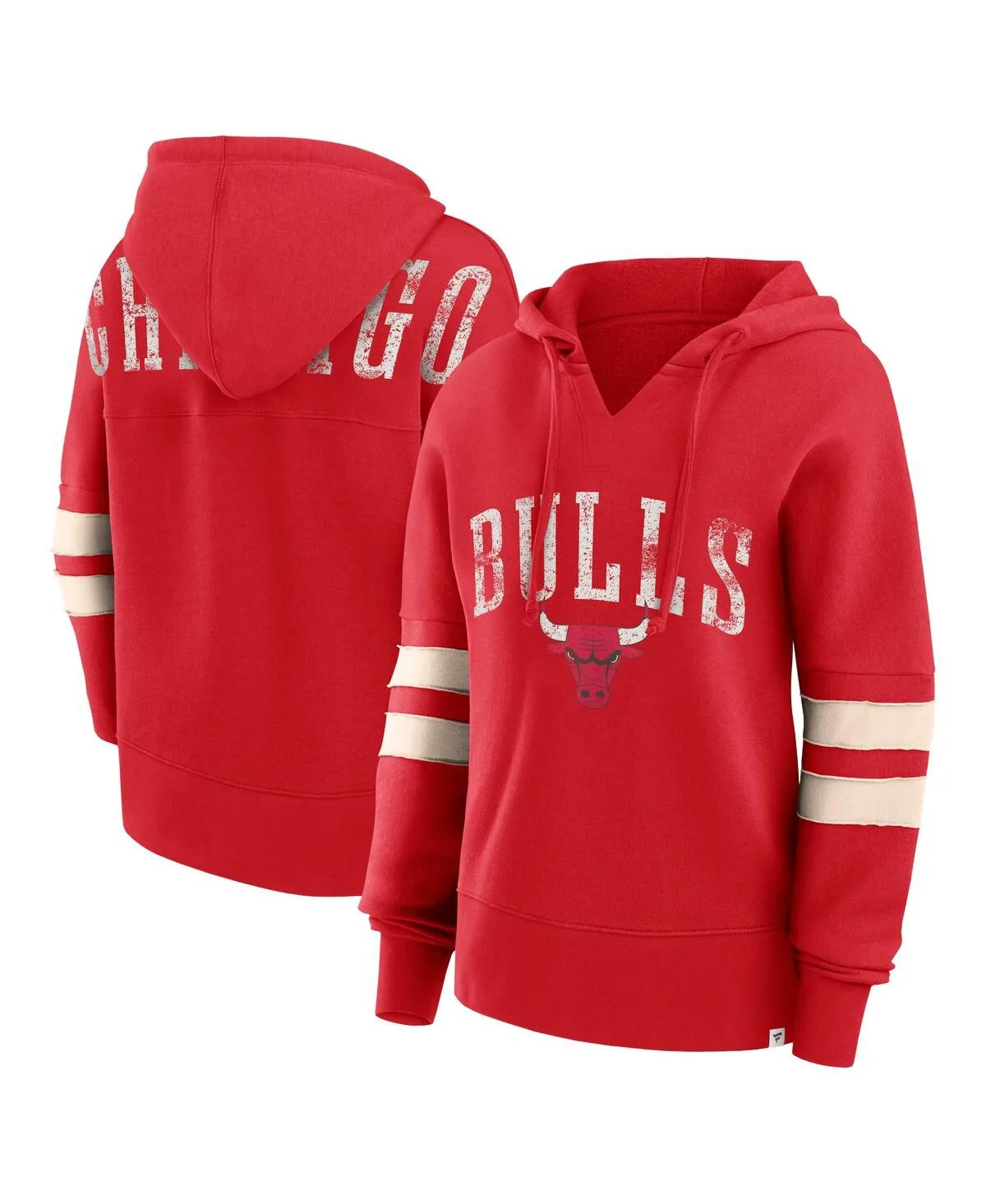 Chicago Bulls Bold Move Dolman V-Neck Pullover Hoodie by Fanatics