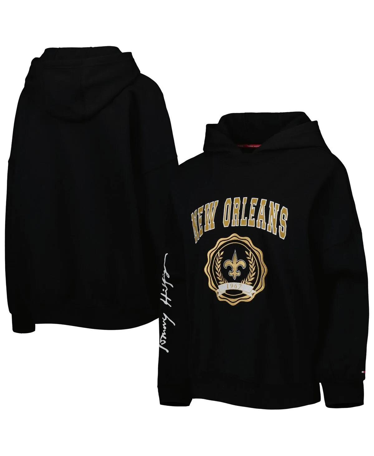 Tommy Hilfiger New Orleans Saints Becca Drop Shoulder Pullover Hoodie by Tommy Hilfiger