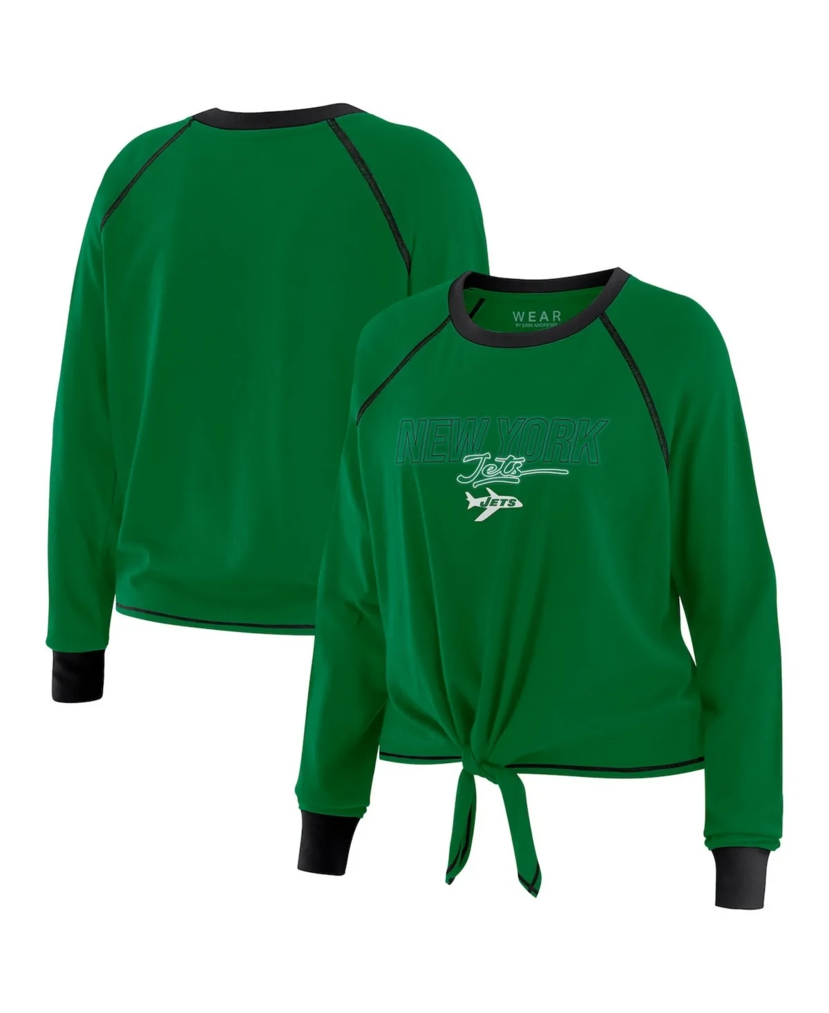 New York Jets Tie-Front Long Sleeve T-Shirt by Wear By Erin Andrews