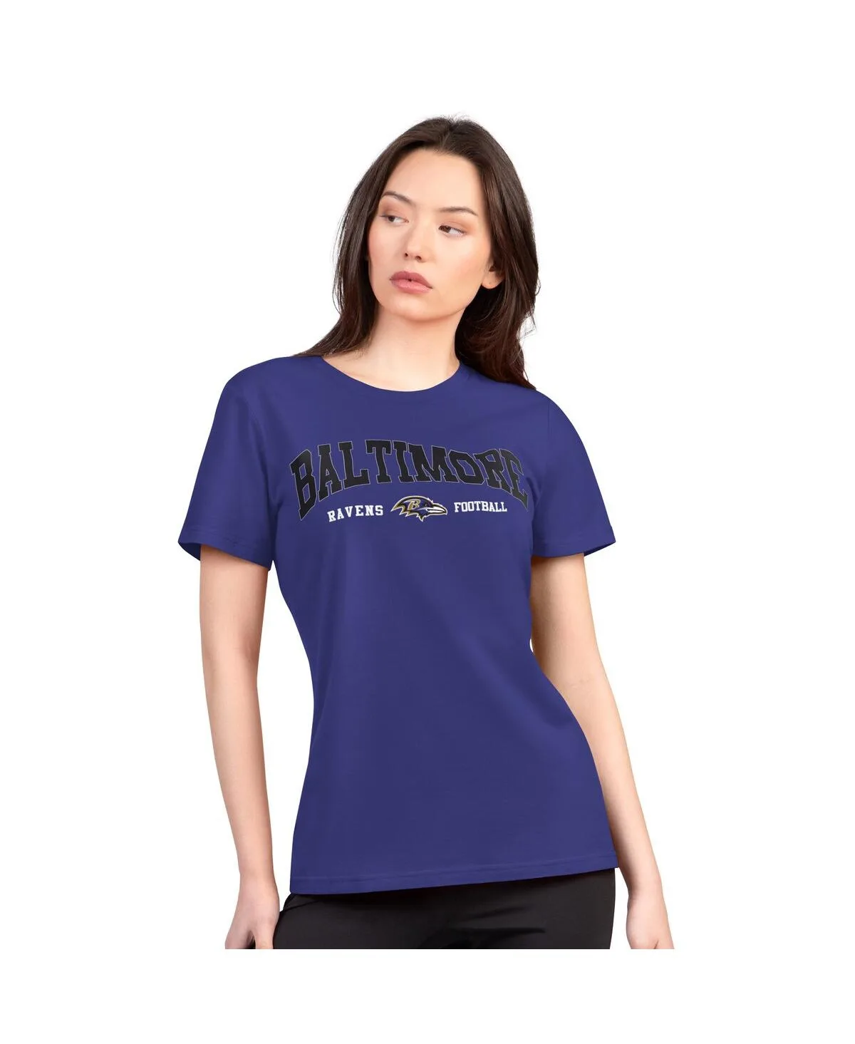 Baltimore Ravens Super-Slim Lightweight Winning Crew T-Shirt by G-iii 4her By Carl Banks
