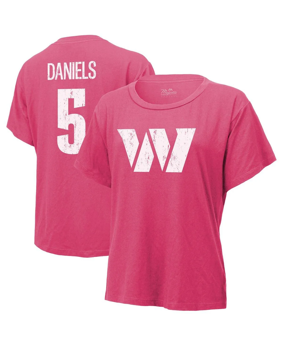 Jayden Daniels Washington Commanders Name Number T-Shirt by Majestic
