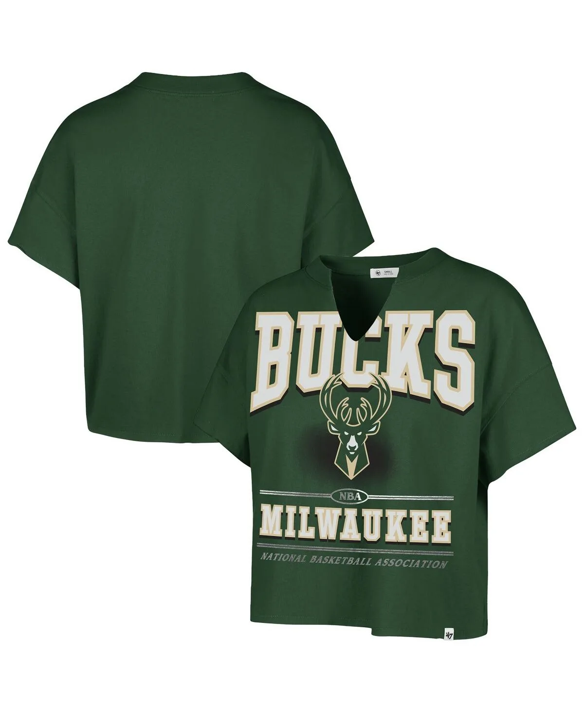 Milwaukee Bucks Elation Oversized Notch Neck T-Shirt by '47 Brand