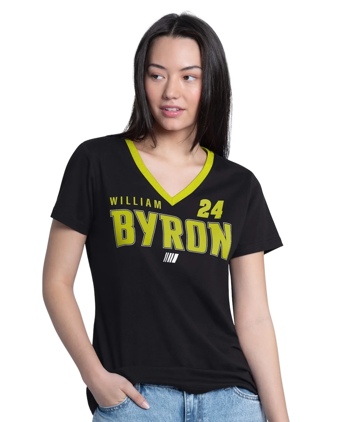 William Byron Best Team V-Neck T-Shirt by G-iii 4her By Carl Banks