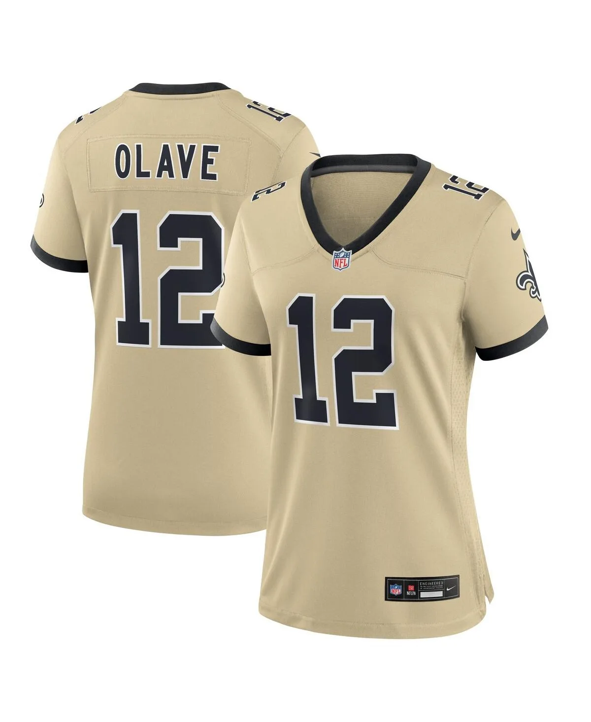Chris Olave New Orleans Saints Gameday Golds Alternate Game Player Jersey by Nike