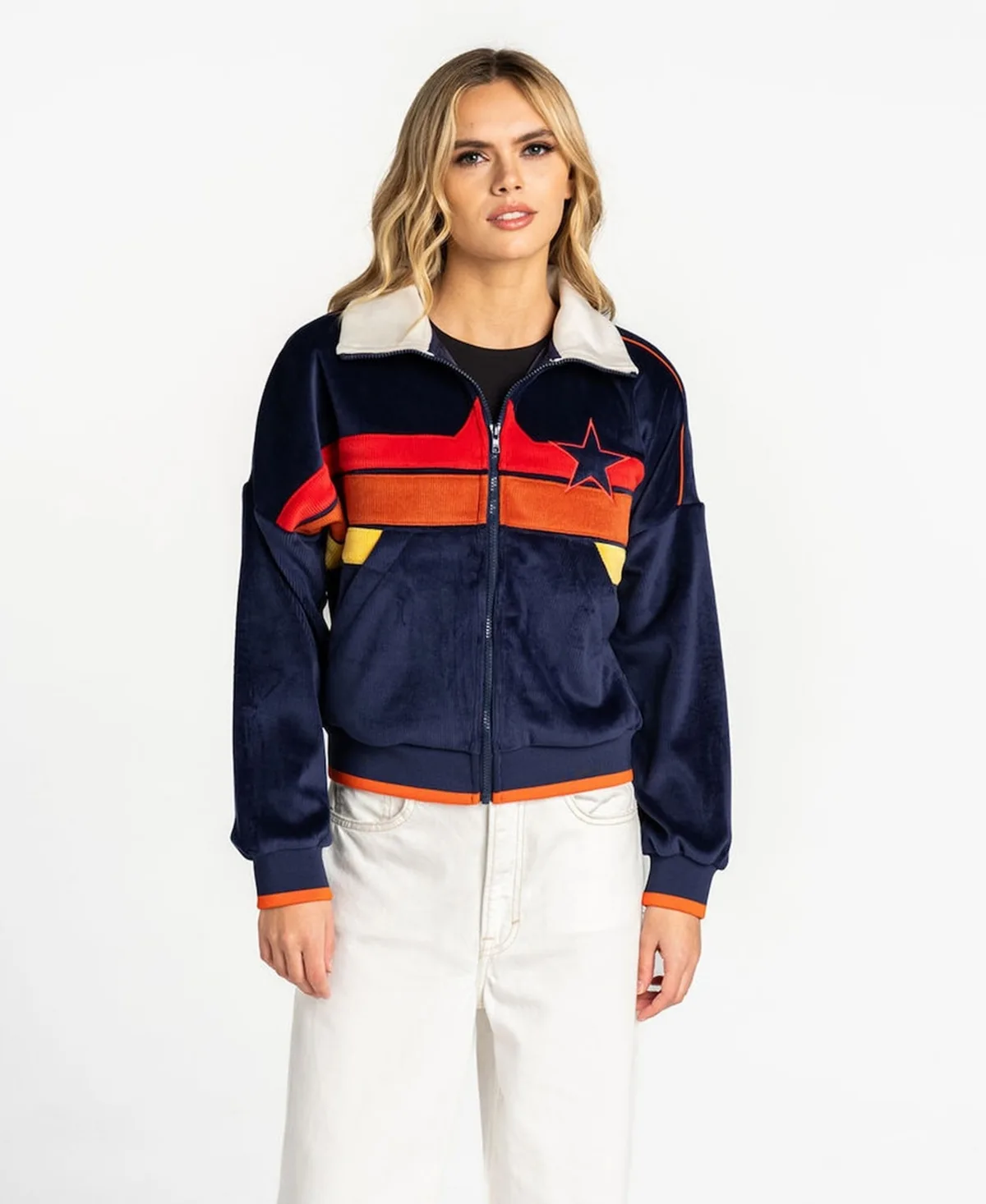 Houston Astros Velvet Cord Full-Zip Jacket
