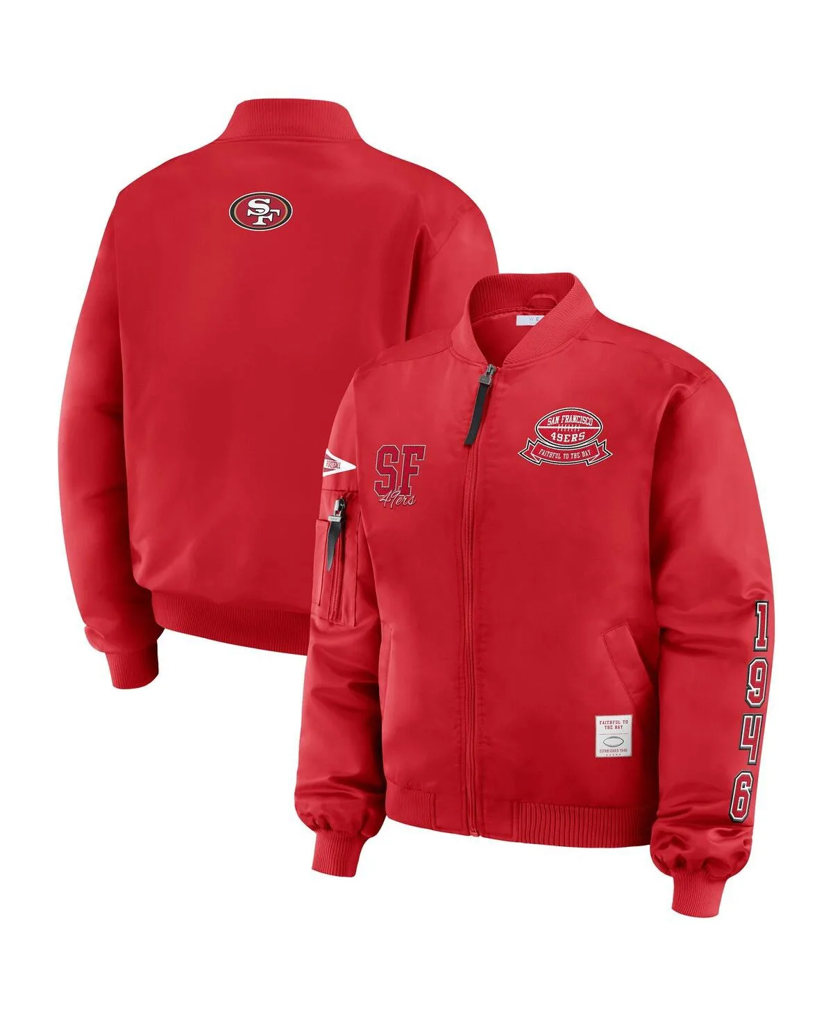 San Francisco 49ers Patch Full-Zip Bomber Jacket by Wear By Erin Andrews