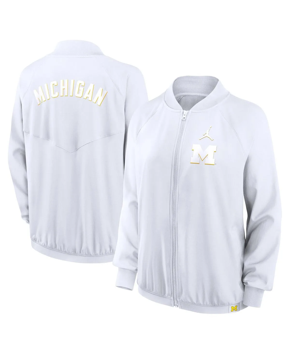 Michigan Wolverines Statement Bomber Raglan Full-Zip Jacket by Jordan