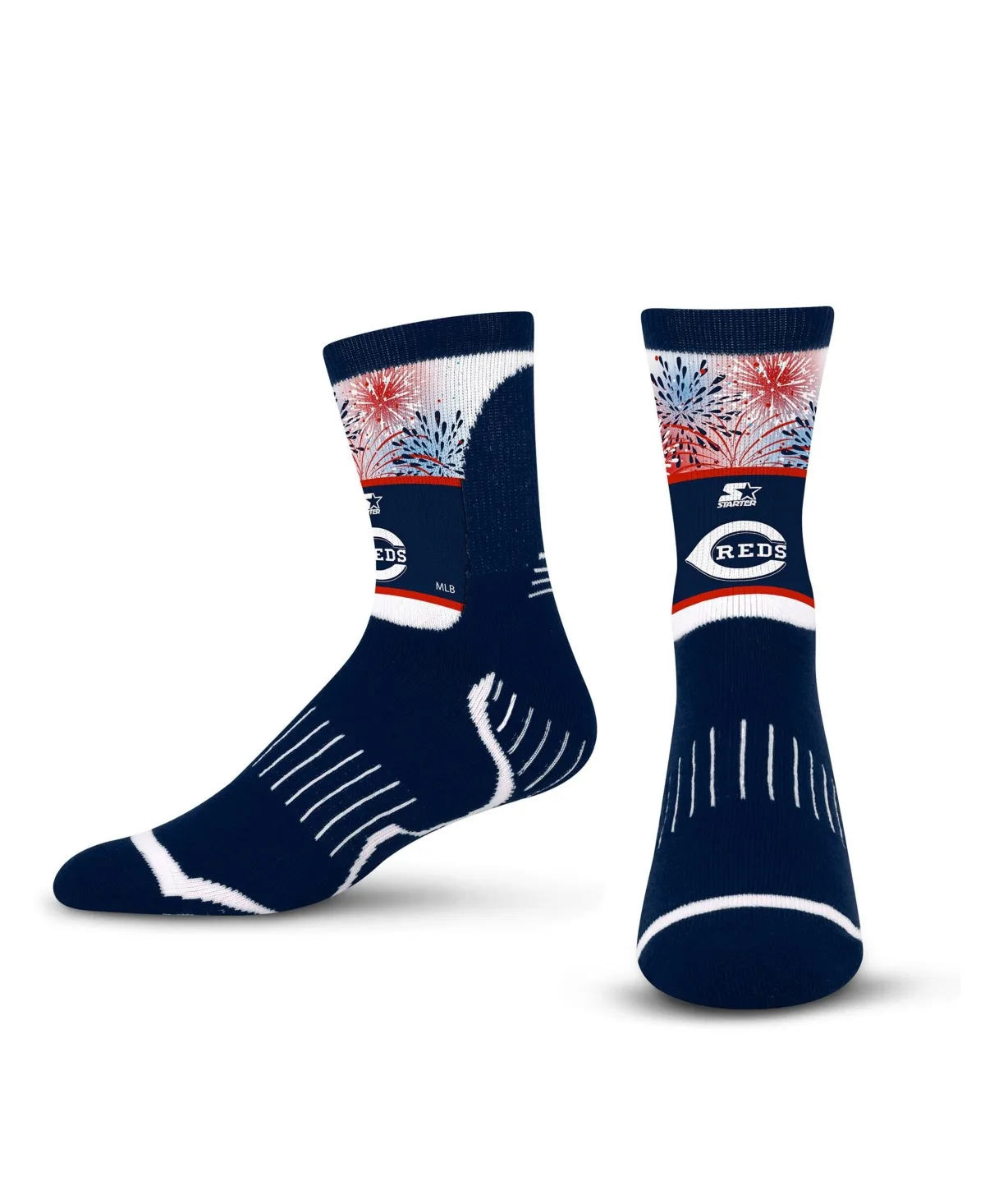 Cincinnati Reds Americana Fireworks Quarter-Length Socks by Starter