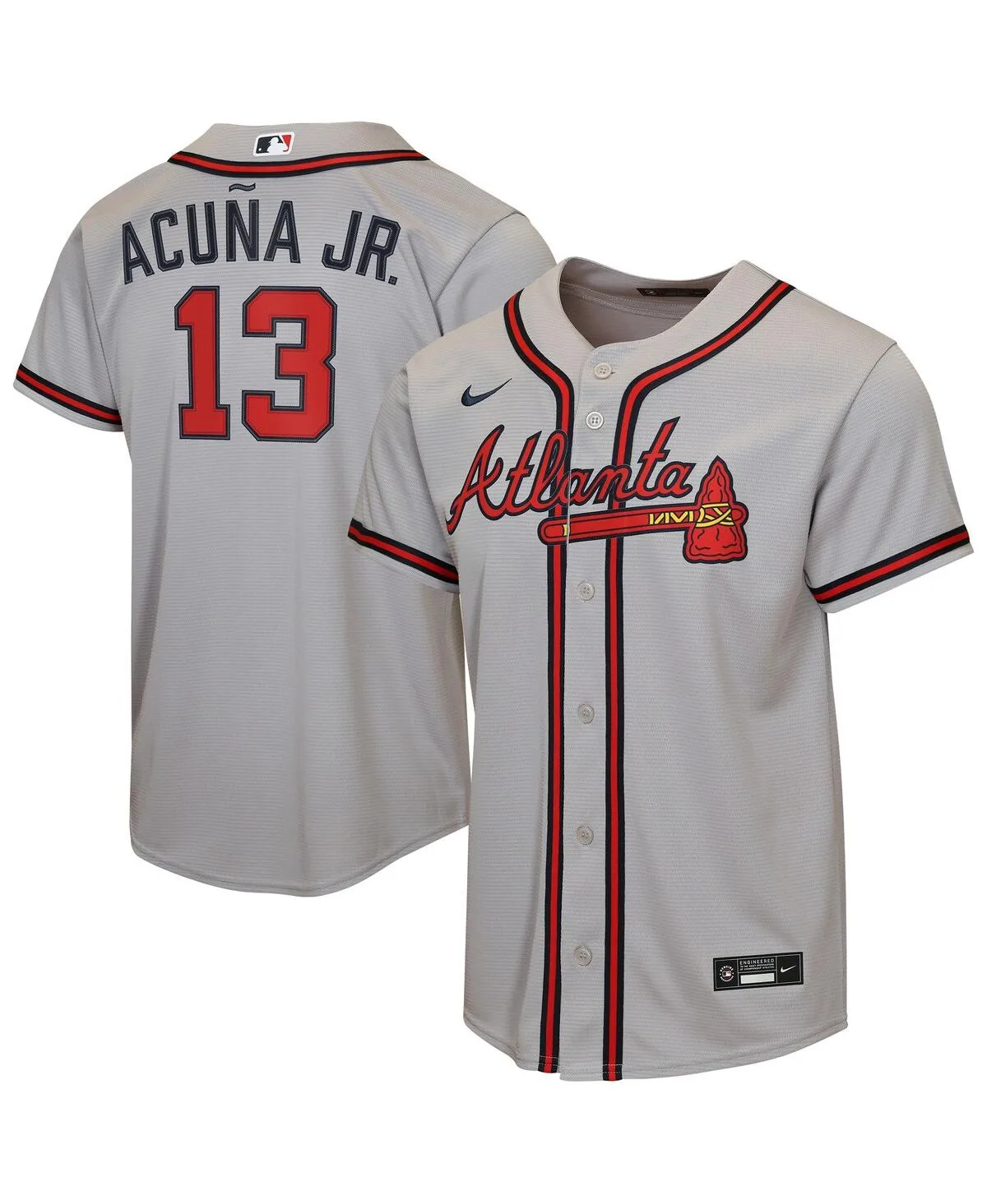 Ronald Acuna Jr. Atlanta Braves Road Replica Jersey by Nike