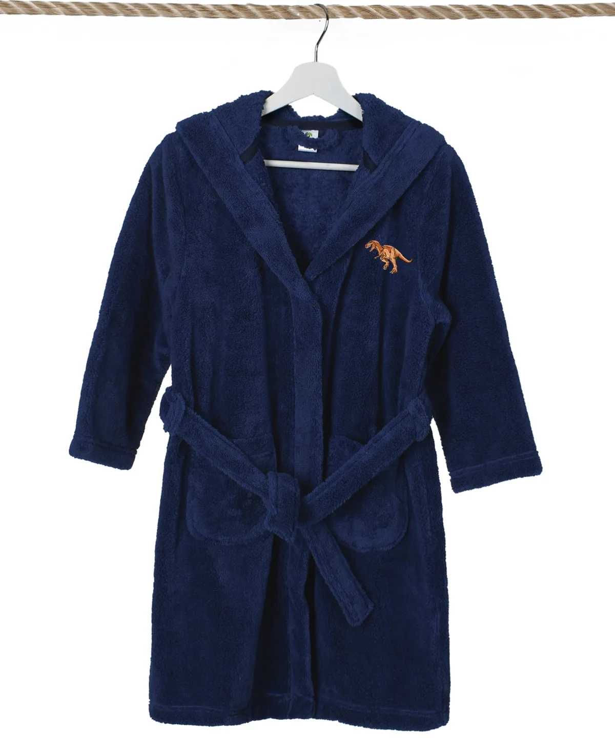 Dino Super Plush Double Brushed Hooded Bathrobe by Linum Home