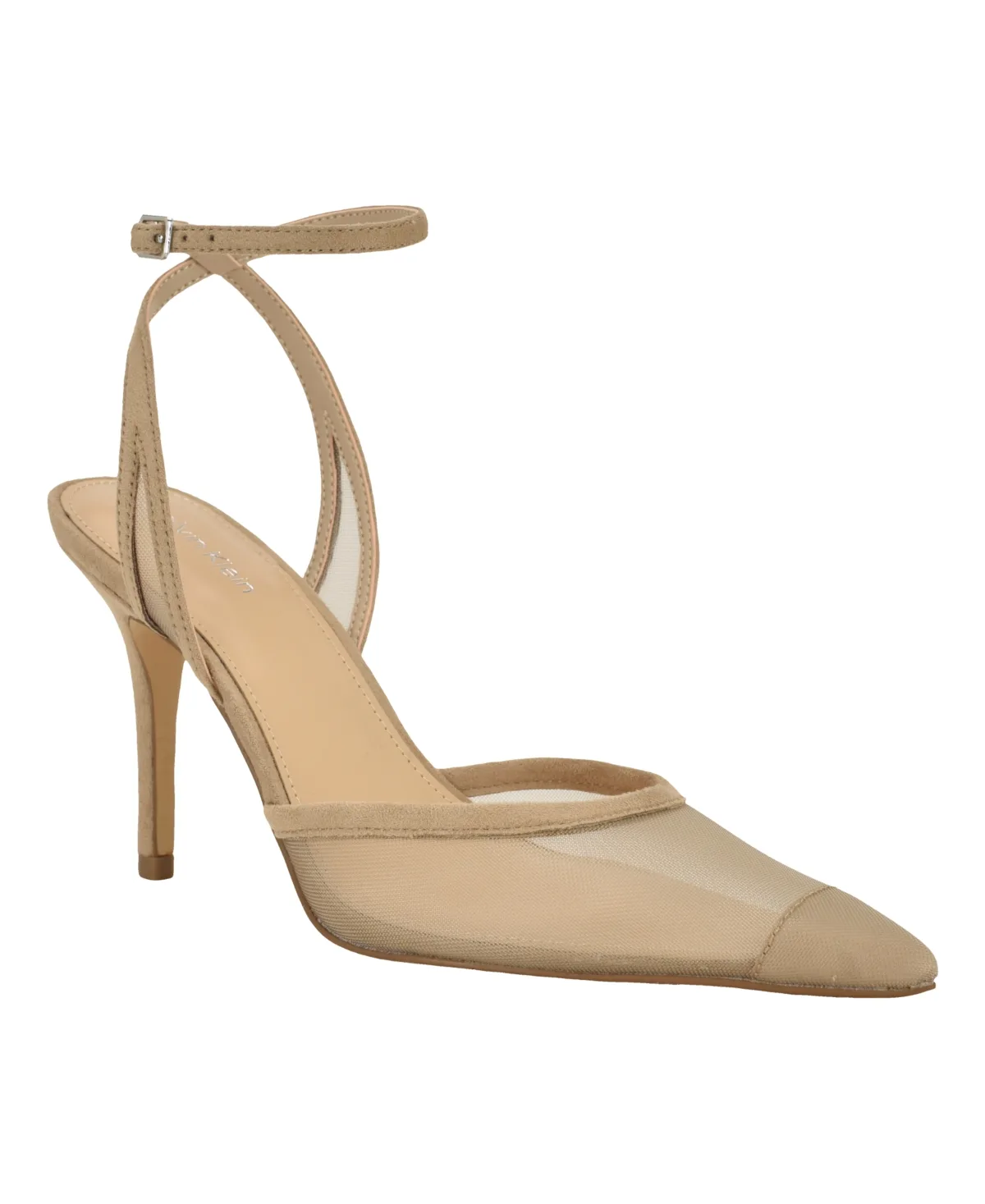 Ozala Mesh Ankle Strap Stiletto Pumps by Calvin Klein