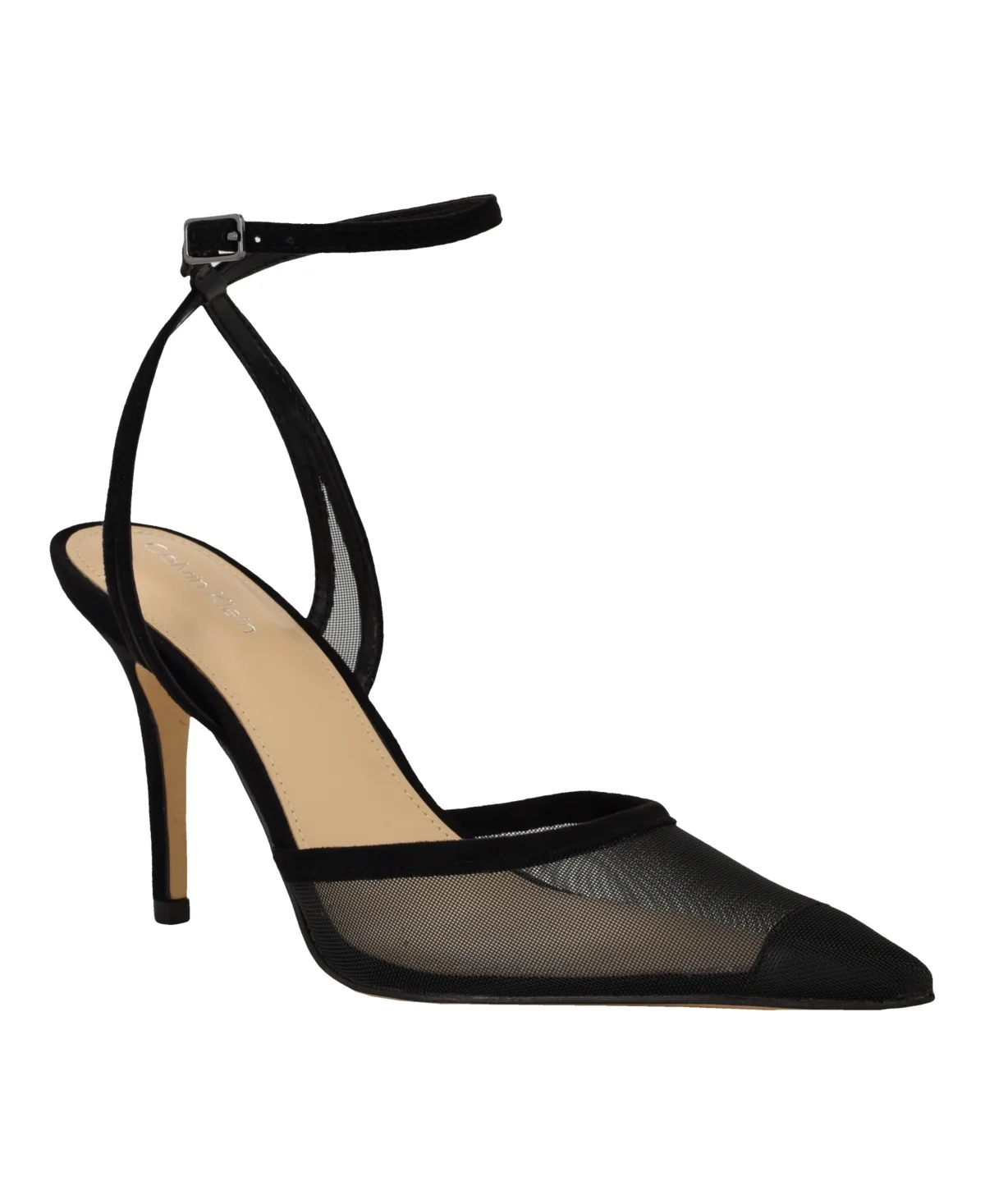 Ozala Mesh Ankle Strap Stiletto Pumps