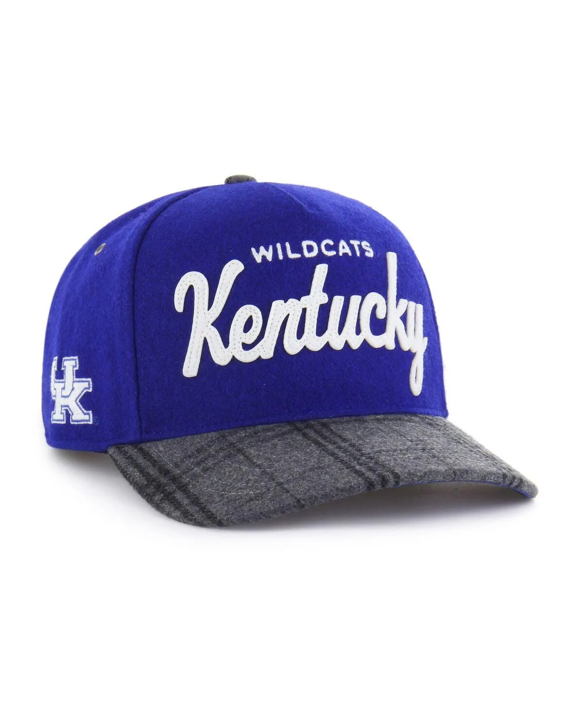 Kentucky Wildcats Windowpane Plaid Collection Hitch Adjustable Hat by '47 Brand