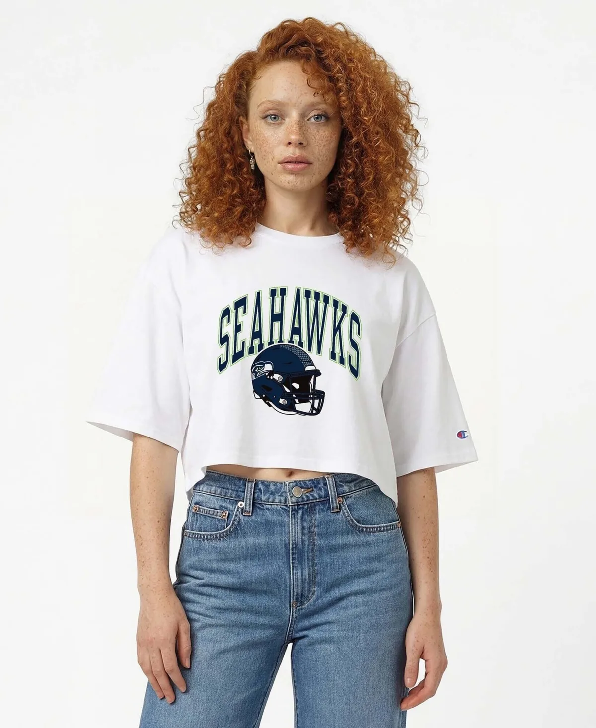Seattle Seahawks Boyfriend Cropped T-Shirt
